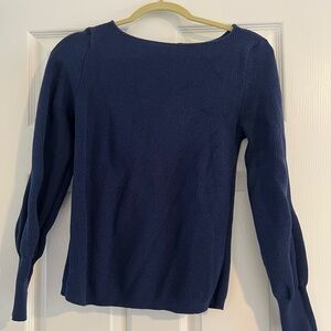 Ann Taylor Deep Blue Crew Neck Sweater